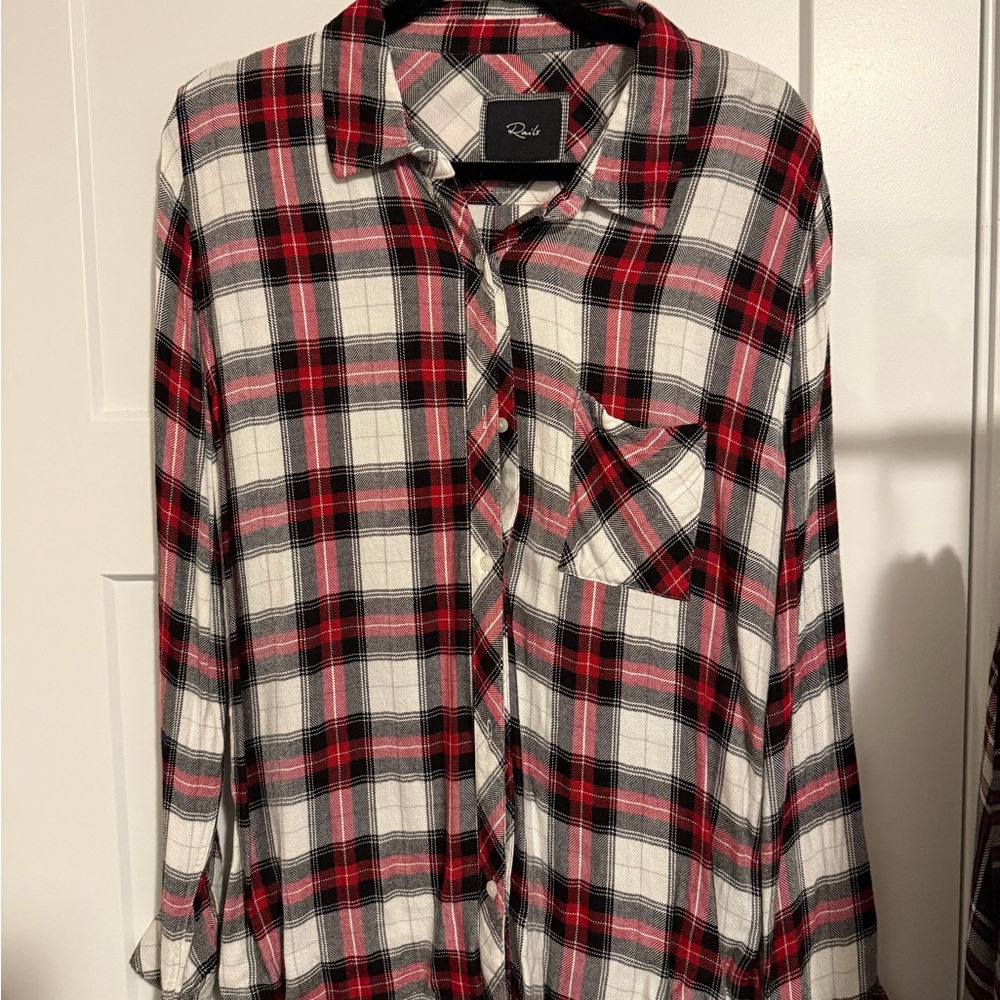 Rails Red and Black Plaid Casual Shirt